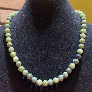 8MM Dark Lemon Jade Bead Stretchy Cord Necklace/Bracelet/Anklet